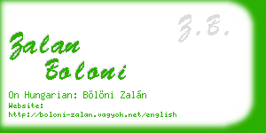 zalan boloni business card