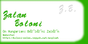 zalan boloni business card